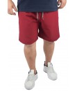 Short Bermuda Tactel Elastano Extra Grande Plus size Liso Vermelho